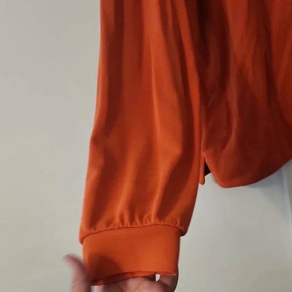 Athleta Orange Lightweight Hoodie Cozy Pullover - Picture 5 of 10